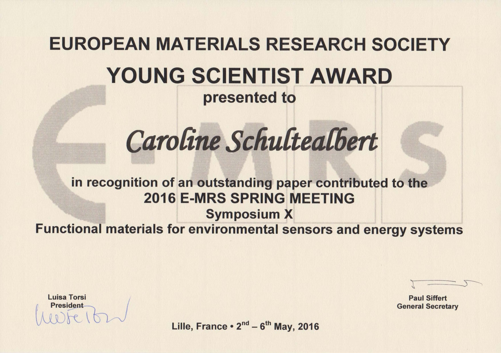 EMRS YoungScientistAward2016 CS